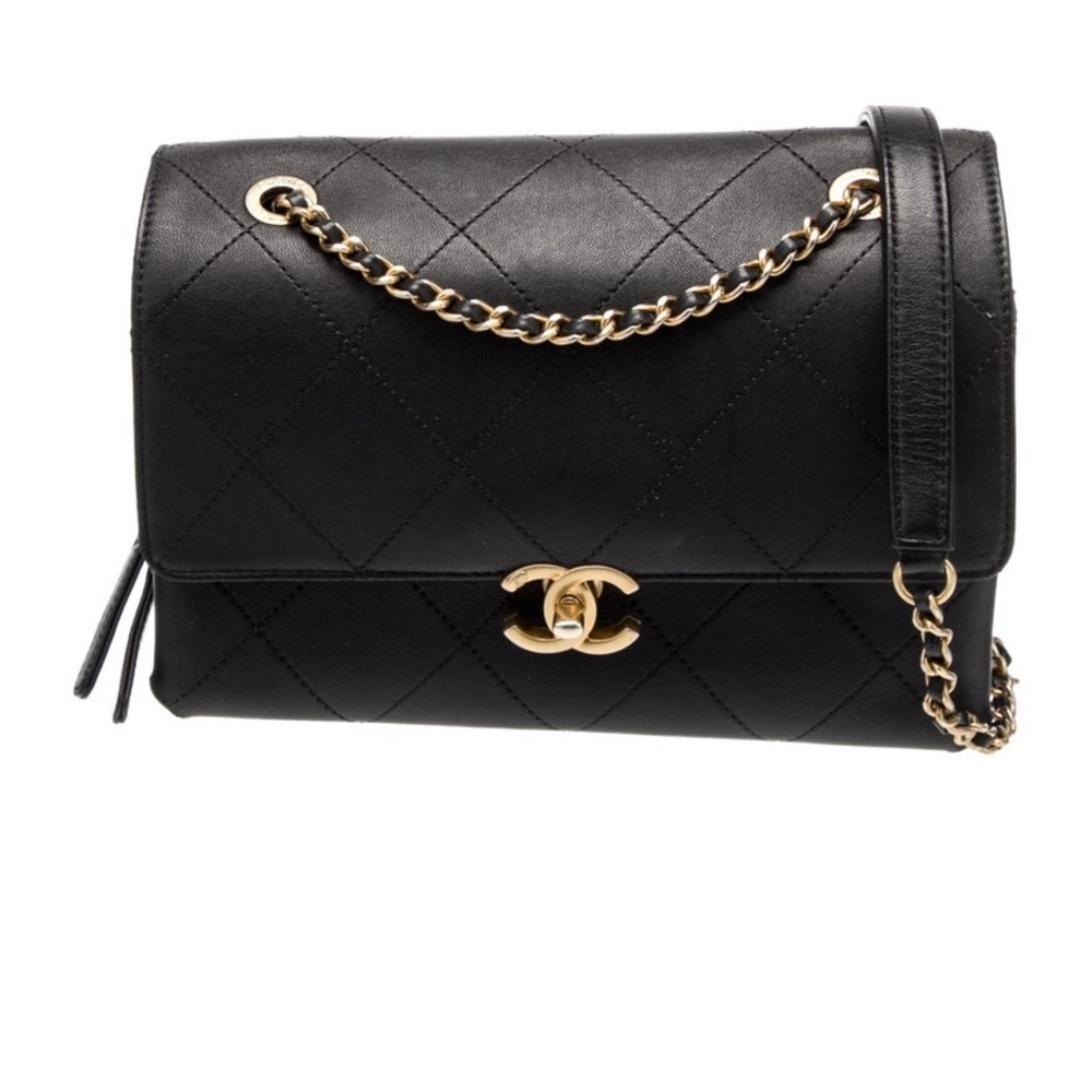 Chanel Black Quilted Leather Shoulder Bag Sleek and Chic